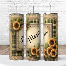 PERSONALIZED Green Sunflowers 20 Oz Tumbler coffee Cup sublimation Mother’s Day