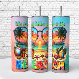 Life Is Better At The Beach Sunglasses Summer 20 Oz Tumbler coffee Cup