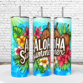 Aloha Summer Hibiscus Coconuts Beach 20 Oz Tumbler coffee Cup