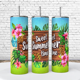 Sweet Summer Time Hibiscus Beach 20 Oz Tumbler coffee Cup