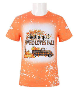 Just A Girl Who Loves Fall Sublimated shirt short sleeve