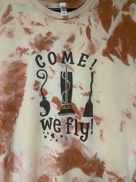 Come! We Fly! Brooms and Vacuum Halloween T-shirt!