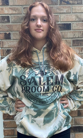 Salem Broom Company bleached Military Green Hoodie