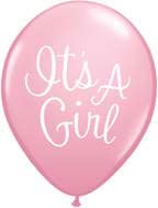 NEW! IT'S A GIRL Baby Shape Shower Balloons Decoration Supplies Teddy Bear Dots