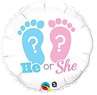 NEW!! GENDER REVEAL He/She? BOY GIRL BABY SHOWER Balloons Decorations Supplies