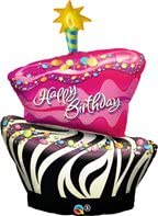 Zebra Stripe Cake Polka Dot Birthday Party balloons Decorations Supplies