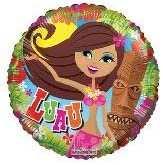 HULA GIRL LUAU TROPICAL BEACH Happy Birthday PARTY Balloons Decorations Supplies