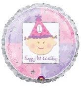 XL Baby Girl 1st First Happy Birthday Party balloons Decorations Supplies