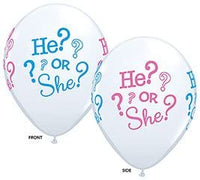 NEW!! GENDER REVEAL He/She? BOY GIRL BABY SHOWER Balloons Decorations Supplies