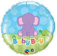 PURPLE ELEPHANT BABY BOY BALLOONS Decorations Supplies Baby Shower Jungle Zoo by Qualatex