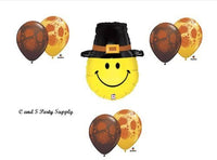 Happy Thanksgiving Pilgrim Pumpkin Mylar Balloon Table Decoration Centerpiece