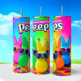 Easter Chillin With My Peeps Candy Image 20 Oz Tumbler coffee Cup sublimated