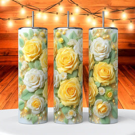 Beautiful yellow Roses Image 20 Oz Tumbler coffee Cup sublimated