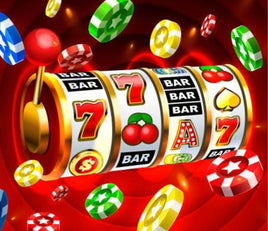 Sublimation Casino Slots Reel  Ready to Press Transfer 20 oz skinny tumbler