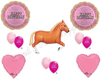 PINK BANDANA TAN HORSE HAPPY Birthday Party Balloons Decoration Supplies Cowgirl