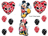 RED MICKEY AND MINNIE MOUSE DECORATIVE Hearts BIRTHDAY PARTY Balloons Decorations Supplies by Anagram