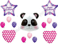 PANDA Happy Birthday Balloons Decoration Supplies Party Children Girl Zoo pink by Anagram