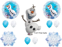 NEW!! OLAF SNOWFLAKES Balloons Birthday party Decoration Supplies Frozen Elsa