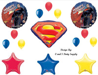 NEW SUPERMAN Man of Steel Super Hero Happy Birthday PARTY Balloons Decorations Supplies