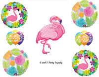 PINK FLAMINGO LUAU BIRTHDAY PARTY Balloons Decorations Supplies Hibiscus