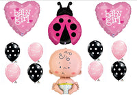 Pink Ladybug Baby Shower It's a Girl Balloon Kit Mylar Latex Set Party Supplies by Anagram