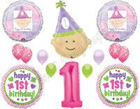 XL Baby Girl 1st First Happy Birthday Party balloons Decorations Supplies