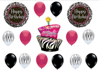 Zebra Stripe Cake Birthday Party Balloons Decorations Supplies Animal Print