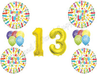 13TH THIRTEENTH Teenager At Last Happy Birthday Balloons Decoration Supplies by Anagram