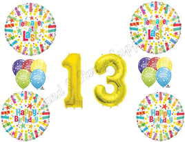 13TH THIRTEENTH Teenager At Last Happy Birthday Balloons Decoration Supplies by Anagram