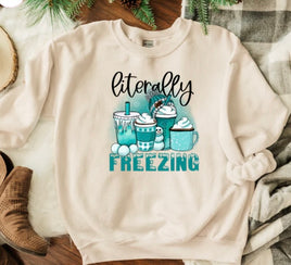 Literally Freezing winter Clear Film Screen Print TRANSFER ONLY