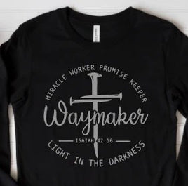Waymaker Miracle Worker Silver Single Color Heat Press Shirt TRANSFER ONLY